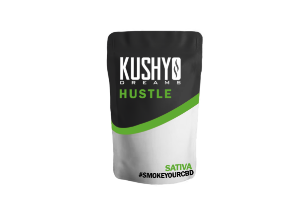 kushy-dreams-cbd-hustle-strain-effect-sativa-one-1-ounce-oz-mylar-bag-smoking