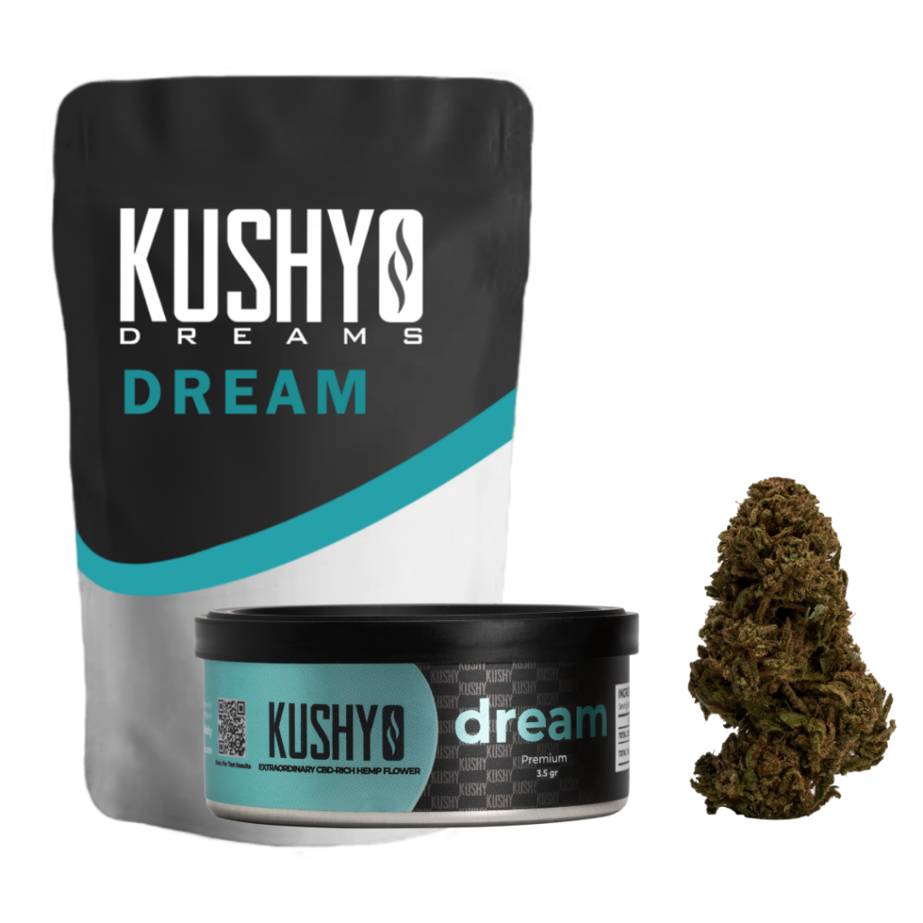kushy-dreams-dream-indica-hemp-flower-cbd-mylar-bag-and-can