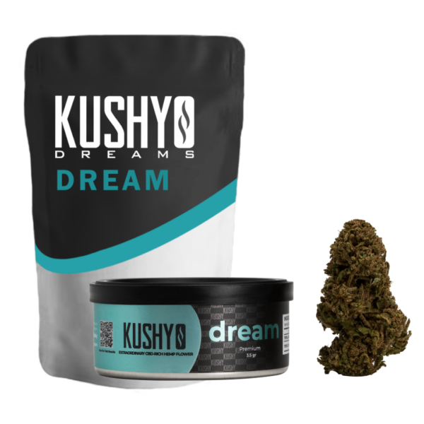 kushy-dreams-dream-indica-hemp-flower-cbd-mylar-bag-and-can