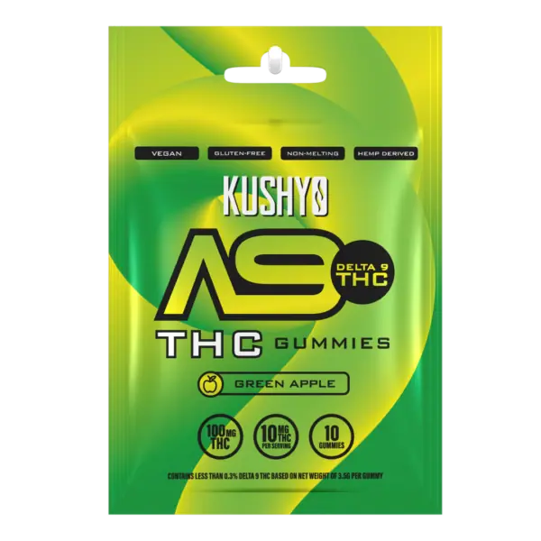 Kushy Dreams Delta 9 THC Gummies Green Apple