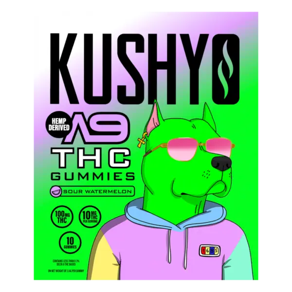 Kushy Dreams Delta 9 THC Gummies Sour Watermelon