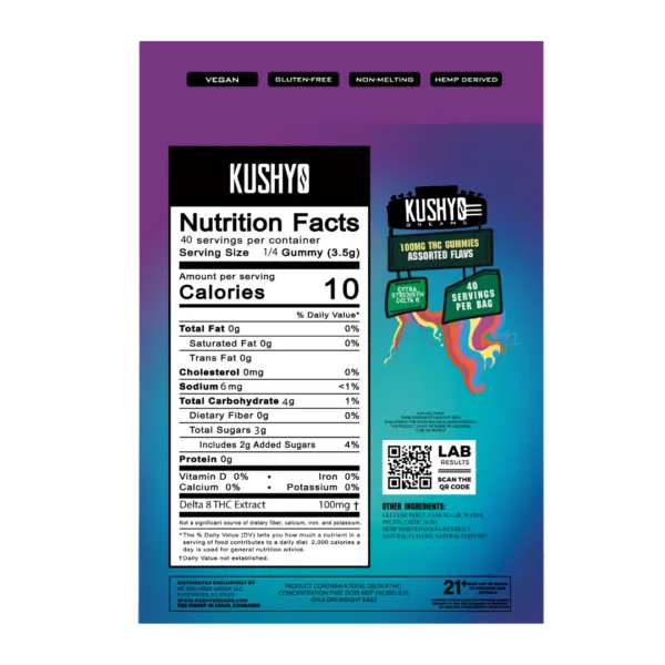 Kushy Dreams Artist Series Assorted Flavors Nutrition Facts