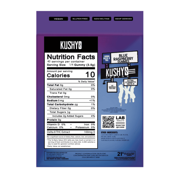 Kushy Dreams Artist Series Nutrition Facts