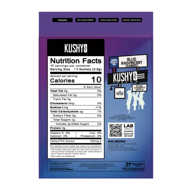 Kushy Dreams Artist Series Nutrition Facts